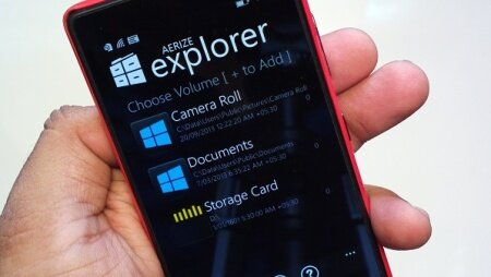 Aerize Explorer – Quản lí dữ liệu trên Windows Phone